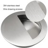 FMHXG 2pcs Recessed Embedded Door Handle 70mm Stainless Steel Round