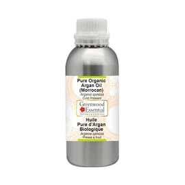Greenwood Essential Pure Organic Argan Oil (Moroccan) (Argania spinosa) Natural Therapeutic Quality Cold Pressed 300 ml (10.1 oz)
