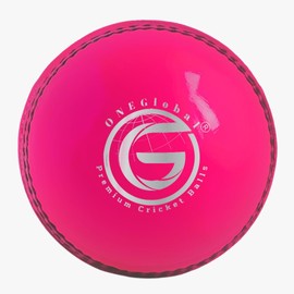 ONEGlobal Select Leather Cricket Ball | 100% Handcrafted, 156g - 5.5oz, 4-Piece Construction | Ideal for T20, Net Practice, Training etc.