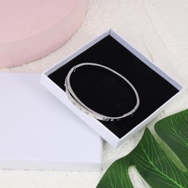 JJDreams 4.5MM Roman Numeral Bangle Bracelet Jewellery Titanium Steel Bracelet Bangle Friendship Bracelet for Men Ladies，Gold