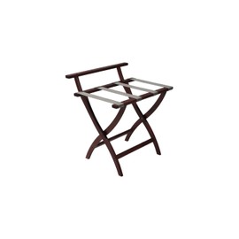 HomeStock Victorian Vintage Wall Saver Luggage Rack with Curved Legs and Foldable Design for Easy Storage in Various Finish Colors