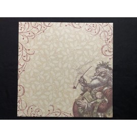 K&Company   K & COMPANY CHRISTMAS CHEER COLLECTION - 12X12 PAPERS AND EMBELLISHMENTS - SANTA