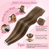 SEGO Pro 55cm Tape in Extensions Echthaar Haarverlängerung Naturhaarfarbe 10PCS