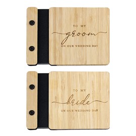 Wooden Wedding Vow Books Set of 2 - Wood Vow book set for wedding - Rustic Vows Book his and hers - Wooden Vow Renewal Books - Wood Wedding Vow Books - Bridal Shower Gift