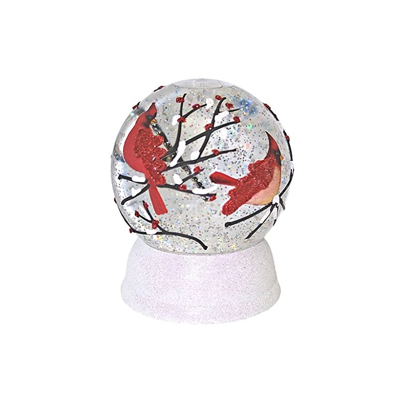 Red Cardinals on Tree Branch LED Light 6 Inch Round