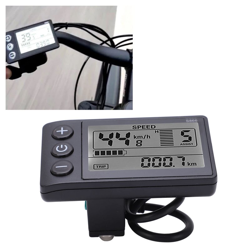 Electric Bicycle S866 LCD Display Meter, 24V 36V 48V Control