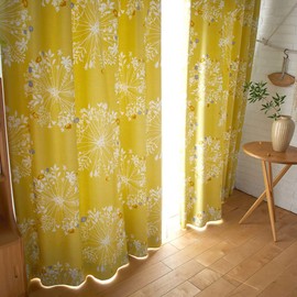 Suminoe V1285 Blackout Curtain, 39.4 x 70.1 inches (100 x 178 cm), Yellow, 1 Piece