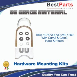 Kotek America, Inc. Steering Mounting Rack Kit for Volvo 240 / 260 With Cam2 & Cam3 Rack & Pinion