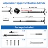 PLANTOP 20 Pairs 1/8" Black Cable Railing Kit, T316 Stainless