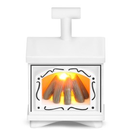 Miniature Fireplace Dollhouse Fireplace with Light, Miniature Gnome Accessories, Christmas, LED Gnome Fire Pit, Mini Campfire Gnome Accessories, Miniature Dollhouse Accessories, Gnome Fireplace for