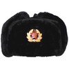 MFH Russian Winter Cap Black with Badge size XL