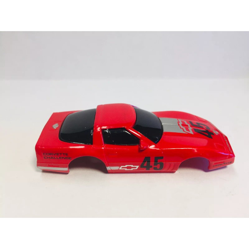 TYCO RARE CORVETTE CHALLENGE BODY RED / Silver #45 ~