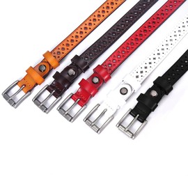 YIWEIYA Womens Leather Belts (Black)