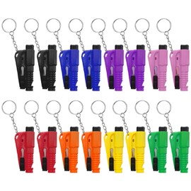 LECART 16 Pcs Car Window Breaker Seatbelt Cutter Whistle Keychain Emergency Escape Tools 3 in 1 Design Safety Tool Must Have for Car Owners