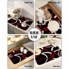 Red Black Geometric Dish Drying Mat for Kitchen Counter, Super