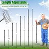Garden Thatch Rake, 82" Heavy Duty Lawn Leveling Rake with