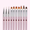 Nail Art Nail Brush Pink Zero Dot Brush 10-Set / 네일아트 네일브러쉬 핑크 영점 브러쉬 10 세트