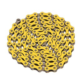 YBN 2TONE YELLOW SINGLE SPEED BIKE CHAIN OLDSCHOOL BMX VINTAGE SCHWINN CRUISER FIXIE