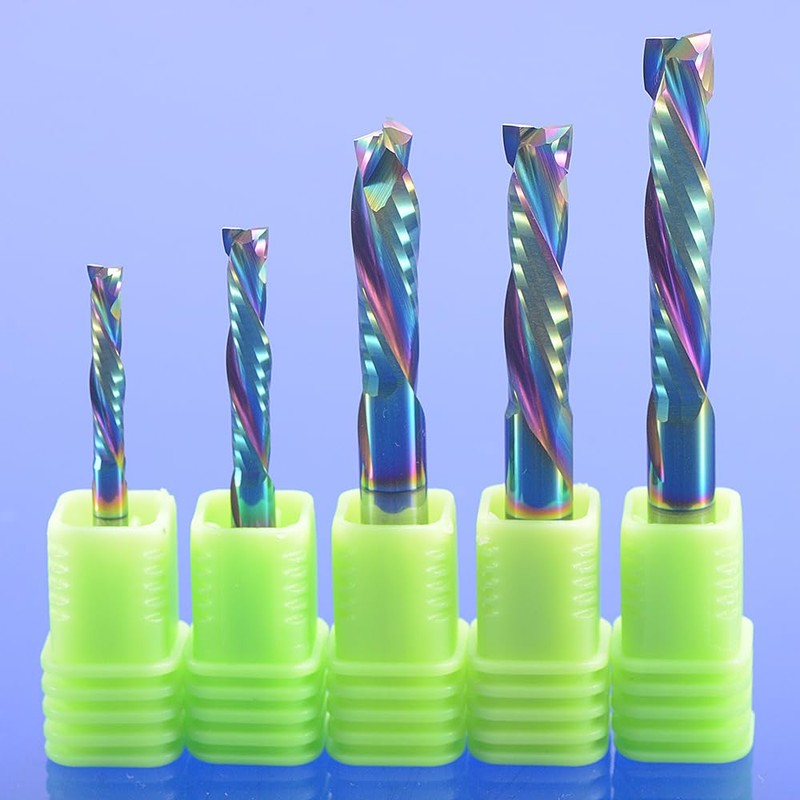 Trvoxviq Spiral Router Bits CNC End Mill, 6mm Shank Up