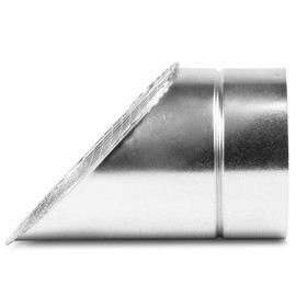 6” Inch Outlet Vent Cover with Mesh - Round Outdoor Air Take-off with Steel Screen – Angled Galvanized Steel Exhaust End Cap with Rain Cover (net 0.5” x 0.5” Inch)