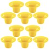 Auvotuis 10Pcs Cabinet Ceramic Knobs, 1.5Inch/ 38mm Yellow Cute Drawer