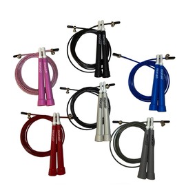 MONZÓ, Cuerda para Saltar, ideal para Crossfit (double unders, triple unders), ajustable para atletas de cualquier edad (Azul)