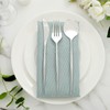 24 Silver Disposable Plastic Cutlery Spoon Fork and Knife Set