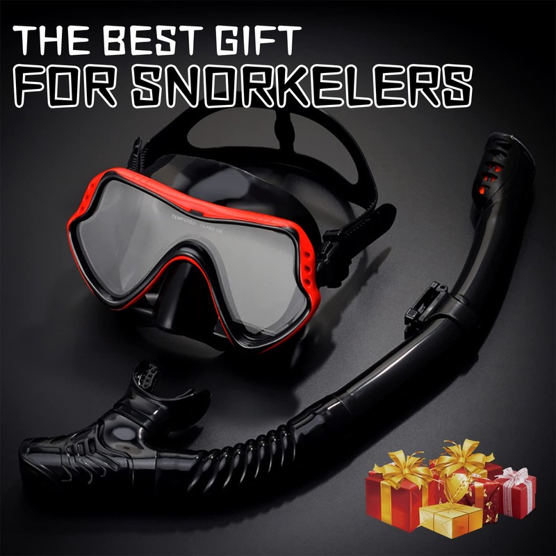 Diving Snorkel kit，Adjustable Panoramic View Anti-Fog Diving Mask，Snorkeling Gear for