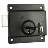 TIMCO Black Antique 4" Pressed Rim Lock - Surface Mounted