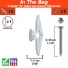 TOGGLER Toggle TA Hollow-Door Anchor with Screws, Polypropylene, Made in