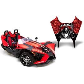 AMR Racing Roadster Graphics kit Sticker Decal Compatible with Polaris Slingshot 2015-2021 Vinyl Wrap Hood kit - Reaper Red