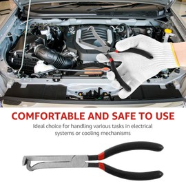 8 Inch Electrical Disconnect Pliers with Welding Pliers Carbon Steel Electrical Connector Disconnect Automotive Connector for Cars..(Black+Red)