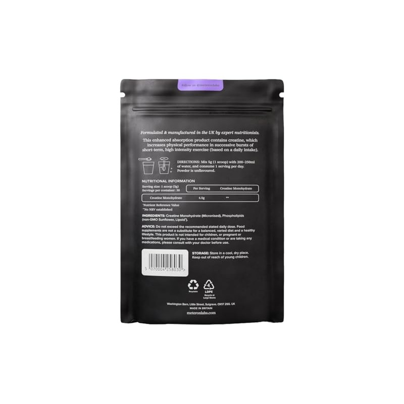 Liposomal Creatine Monohydrate Powder | Micronised Creatine Monohydrate | 5g