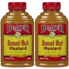 Beaver Brand Sweet Hot Mustard, 13 oz Squeezable Bottles, 2