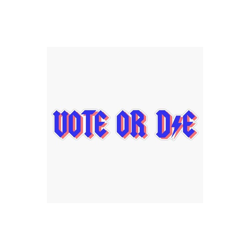 LAD Studio Vote Or Die 2020 Election Sticker Bumper Sticker