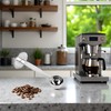 Silver Coffee Scoop Portable Stainless Steel Stand 2 In 1