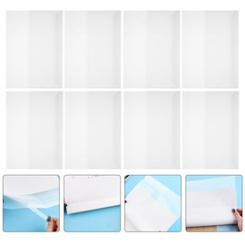 Ciieeo 10 Sheets Waterproof Book Film Plastic Notebook Protectors Plastic Book Jackets School Books Cover Book Pouch Clear Protective Film Reusable Book Cover A4 Textbook Anti-Scratch Pp