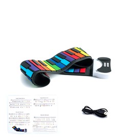 Play by Color Piano. Portable & Flexible 49 Color Coded Standard Keys + Play-by-Color Song Book. Battery Or USB Powered. Great Choice!