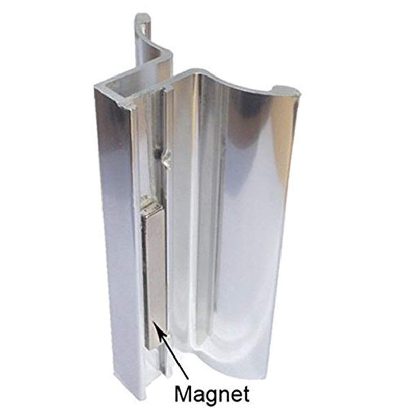 Gordon Glass® 3-3/4" Bright Chrome Frameless Shower Door Handle with