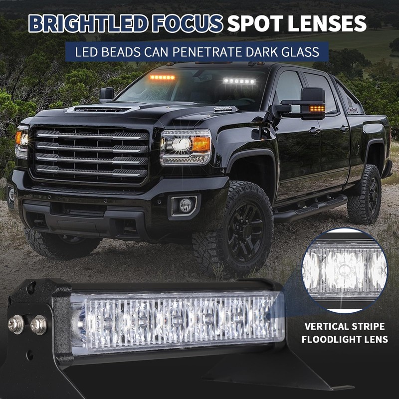 Tiannor 4X 6.1 inch Emergency Strobe Traffic Advisor Light Bar,24