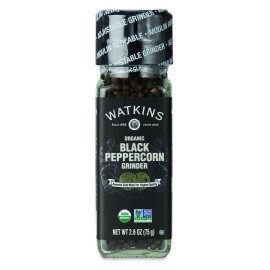 Watkins Organic Black Peppercorn Grinder 2.6 Oz Non-gmo Gluten Free Usda Organic