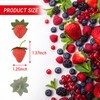Luckforest Artificial Strawberries, 30 Pcs Small Lifelike Strawberries Plastic Fake