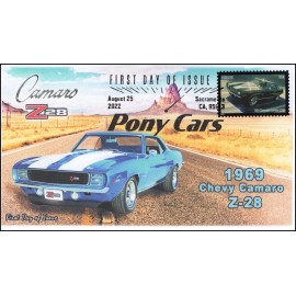 KSC Cachets 22-192, 2022 , Pony Cars, Pictorial Postmark, First Day Cover, Classics, 1969