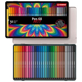 STABILO Pen 68, estuche ARTY con 30 plumines en colores surtidos