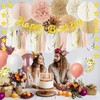 58PCS Boho Birthday Party Decorations Gold Brown Pink White Tissue