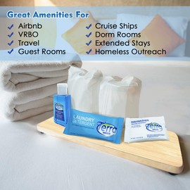 Travel Laundry Detergent & Dish Soap | Terra Breeze 1-Shoppe All-In-Kit Bulk Hotel Size Amenities for AirBnB & Rentals | 45 Pcs