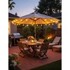Larkvue 25FT Solar String Lights Outdoor with Remote, Waterproof Dimmable