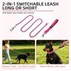 PUPTECK Chain Dog Leash Chew Proof, 2-in-1 Reflective with Soft