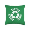Reduce Reuse Recycle Throw Pillow