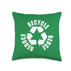 Reduce Reuse Recycle Throw Pillow